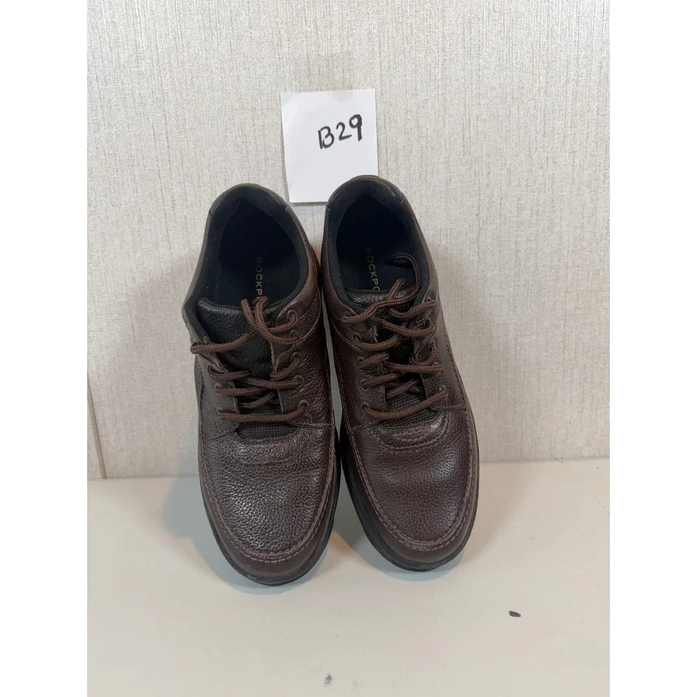 Rockport Mens K70884 Brown Tumbled World‎ Tour Men's Classic Oxford size 8
